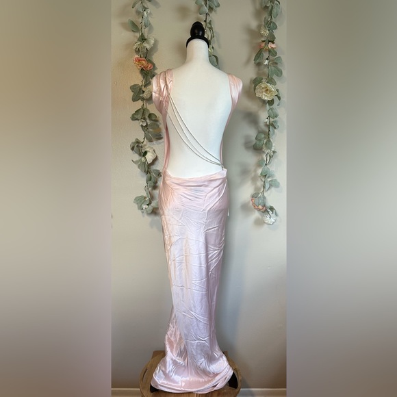 The Bar Pierre Silk Satin Cowl Back Gown - Picture 8 of 13